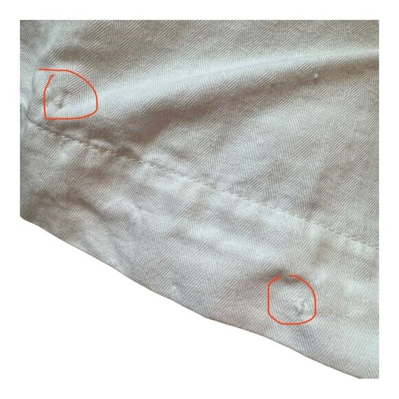 Lauren Ralph lauren White Linen Blend Preppy Summer Shorts Size 14 - Picture 3 of 8